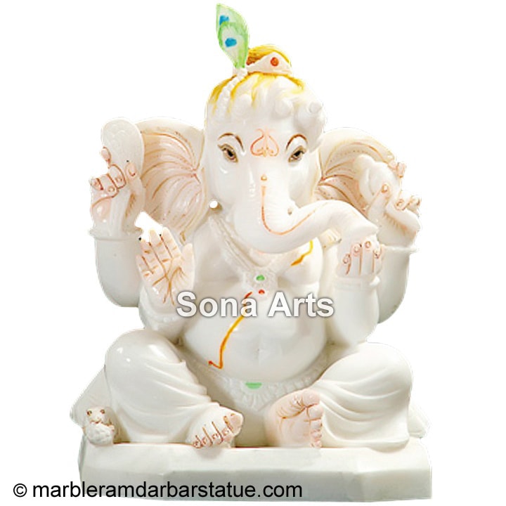 Marble Bal Ganesh Moorti