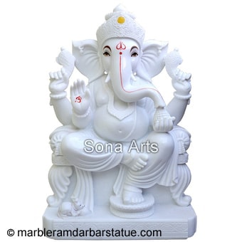 White Marble Ganesha Statue