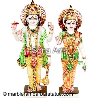 Marble Laxmi Vishnu Idols