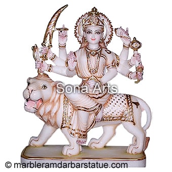 Marble Durga Statues