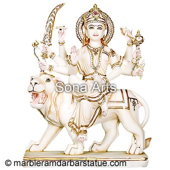 Marble Durga Mata Statue