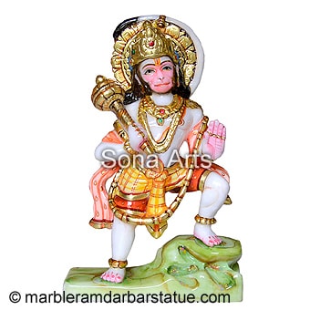 Beautiful Marble Hanuman Statue