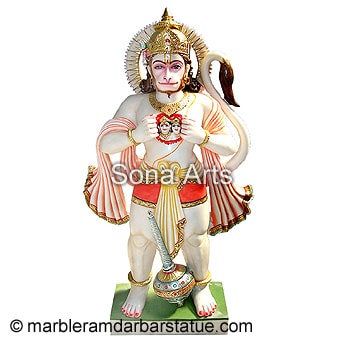 Marble Hanuman Show Ram Sita in his Chest