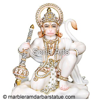 God Hanuman Marble Statue