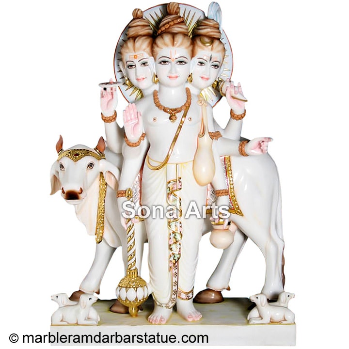 Makarana Marble Statue Dattatreya