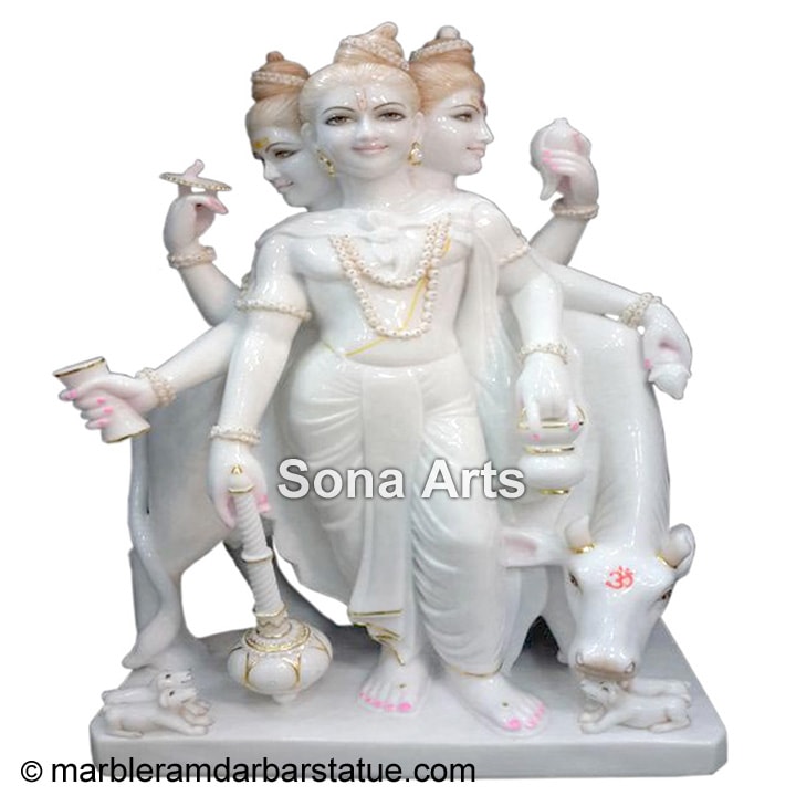 White Marble Dattatreya Idols