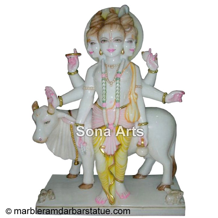 Lord Dattatreya Marble Statue for Sale