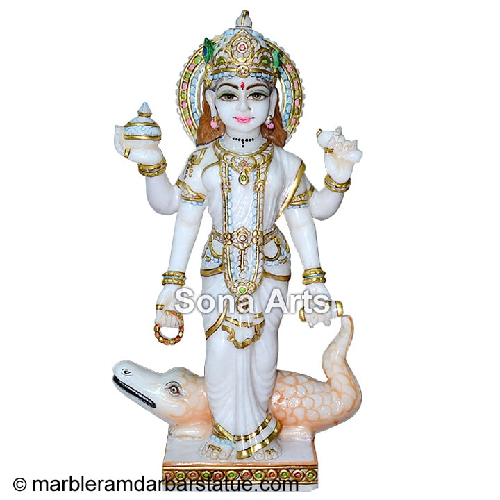 Beautiful Ganga Mata Statue