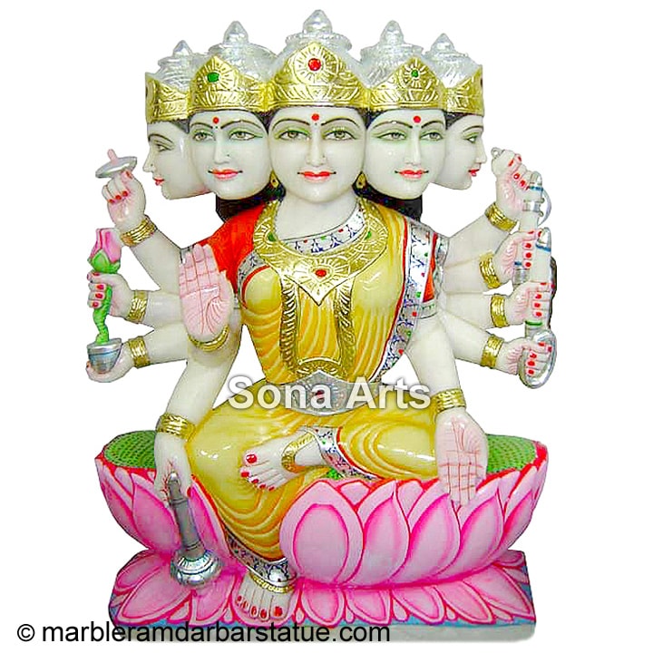 Marble Gayatri Mata Statue
