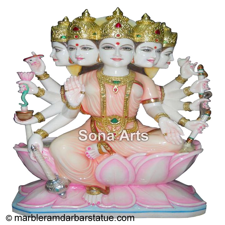 Marble Maa Gayatri Statue