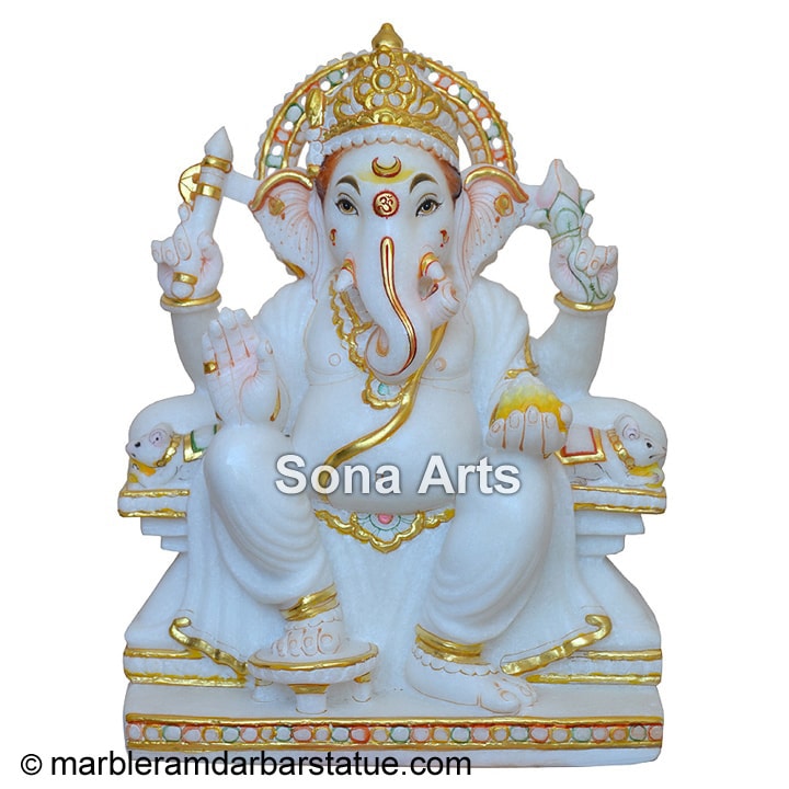 Makrana Marble Ganesh Murti Statue
