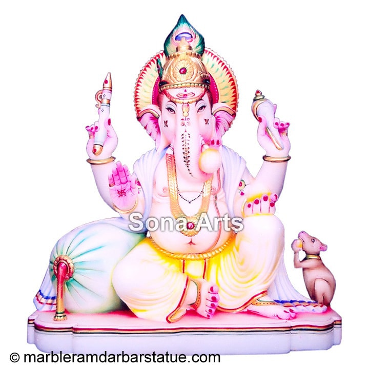 Marble Ganpati Bappa Moorti