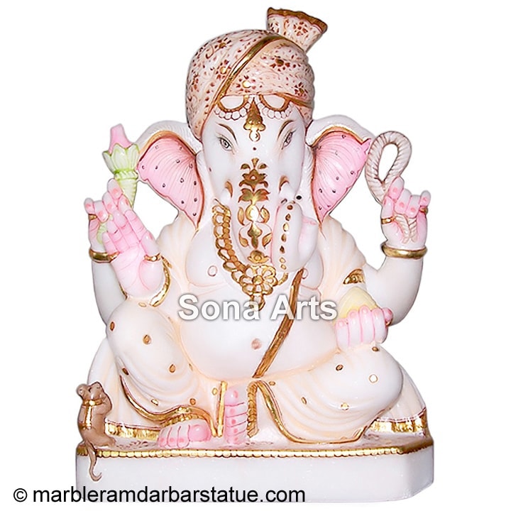 Exquisite Marble Ganesh Statue