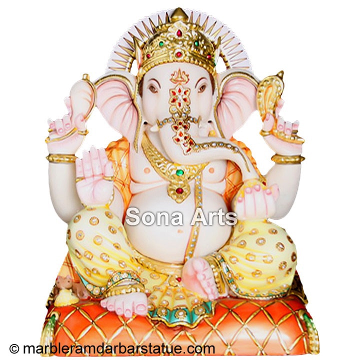 White Marble Ganesh Moorti