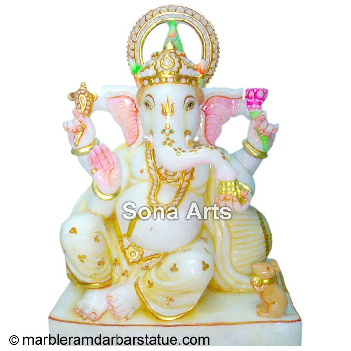 White Marble Ganesh Statue
