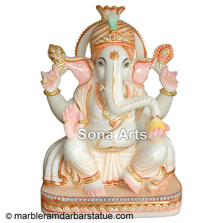 White Marble Ganesha Moorti