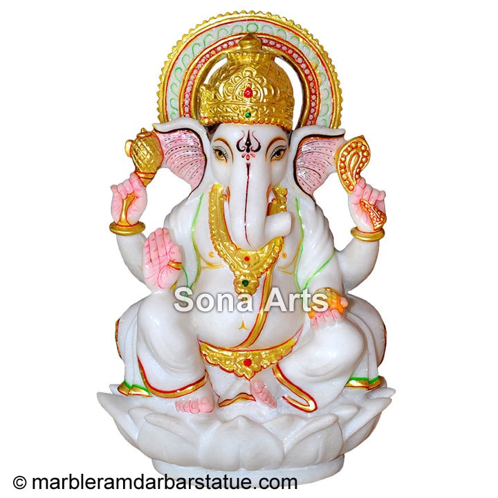 Lord Ganesha Marble Statue