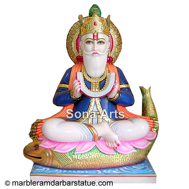 Marble Jhulelal Statue