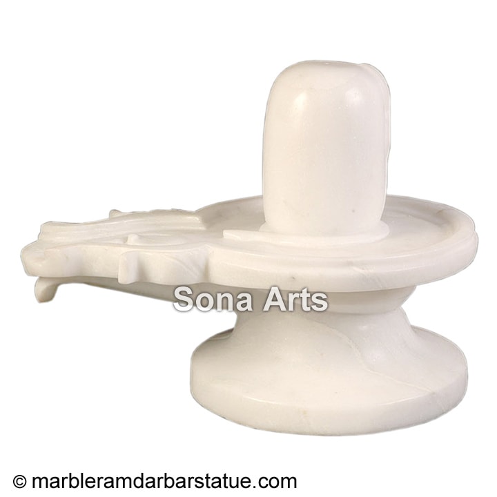 White Marble Shivling Murti