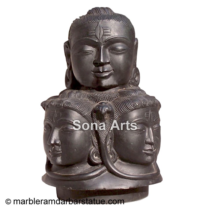 Marble panchmukhi shivling idols
