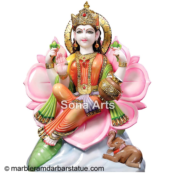 Goddess Laxmi Statue In Marble
