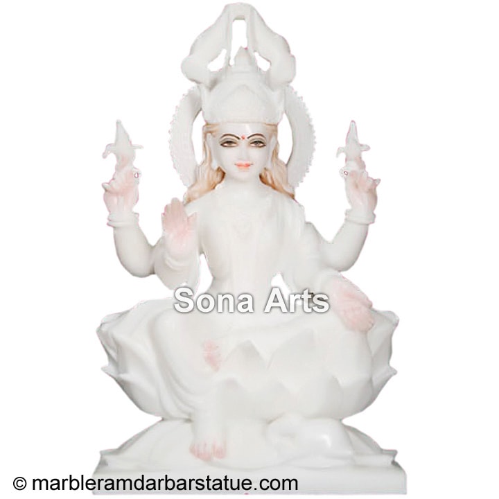 white Marble Lakshmi Statue