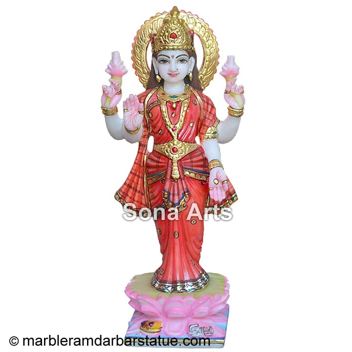 God Laxmi Marble Statue