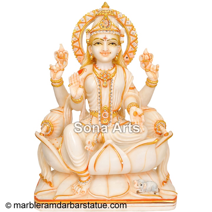 Mata Laxmi Marble Statue