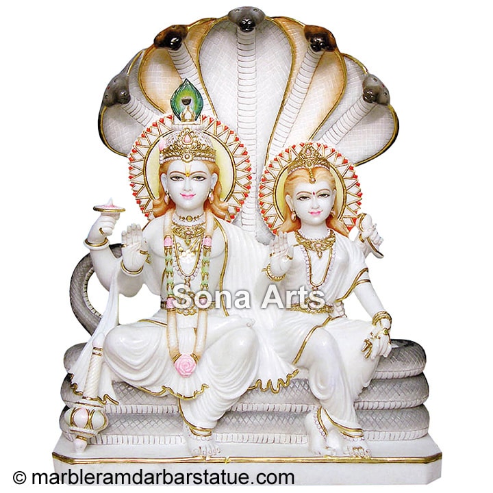 Marble Laxmi Narayan Statue