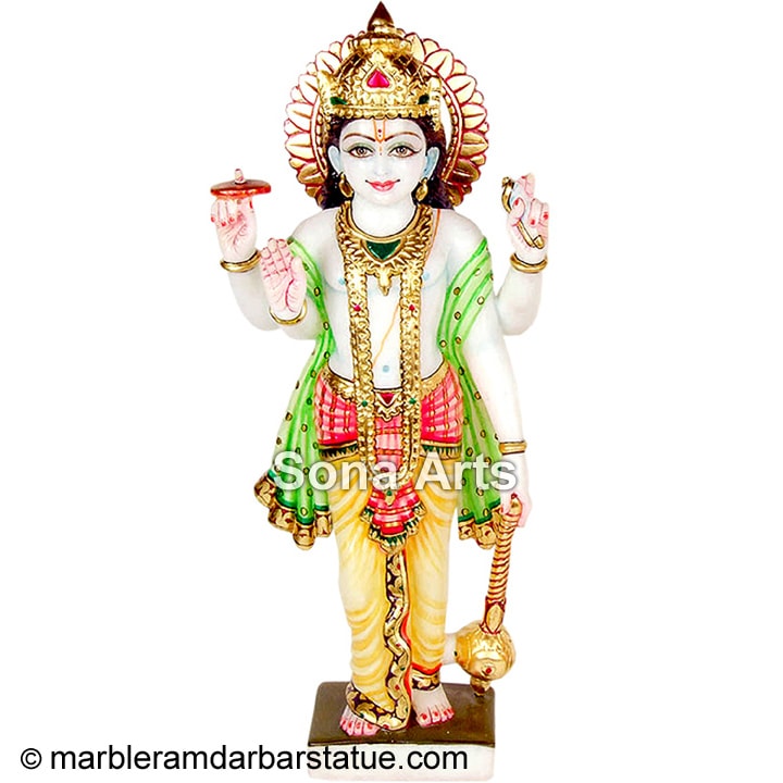 Marble lord vishnu statue