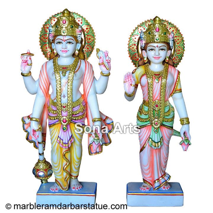 Marble Laxmi Narayan Statue