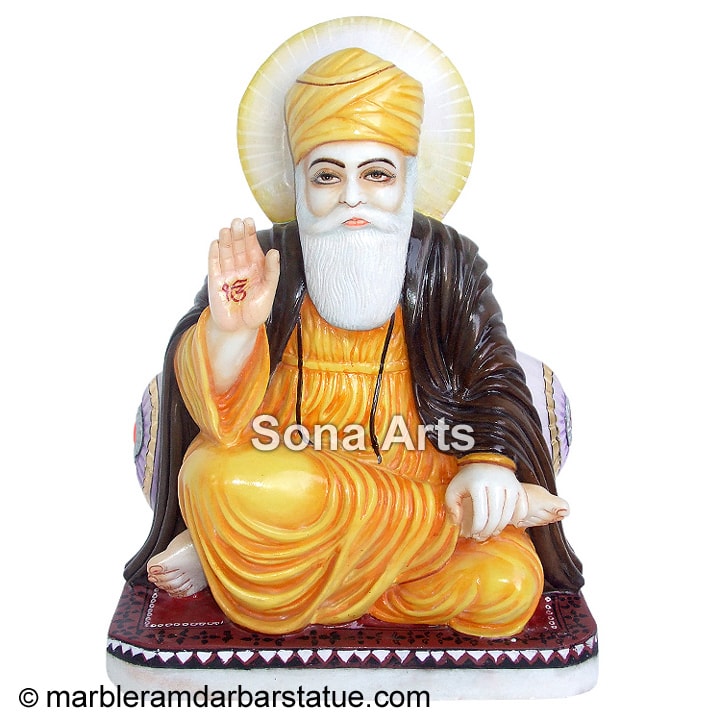 White Marble Guru Nanak Statue