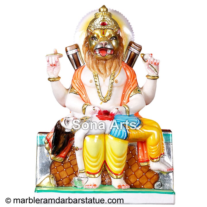 Marble Lord Narsingh Statue