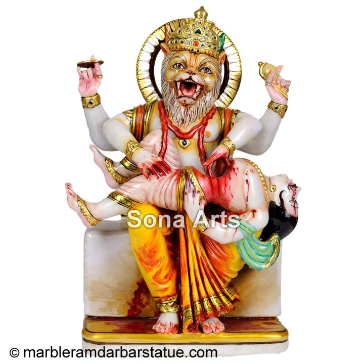 Marble Narasimha Statue