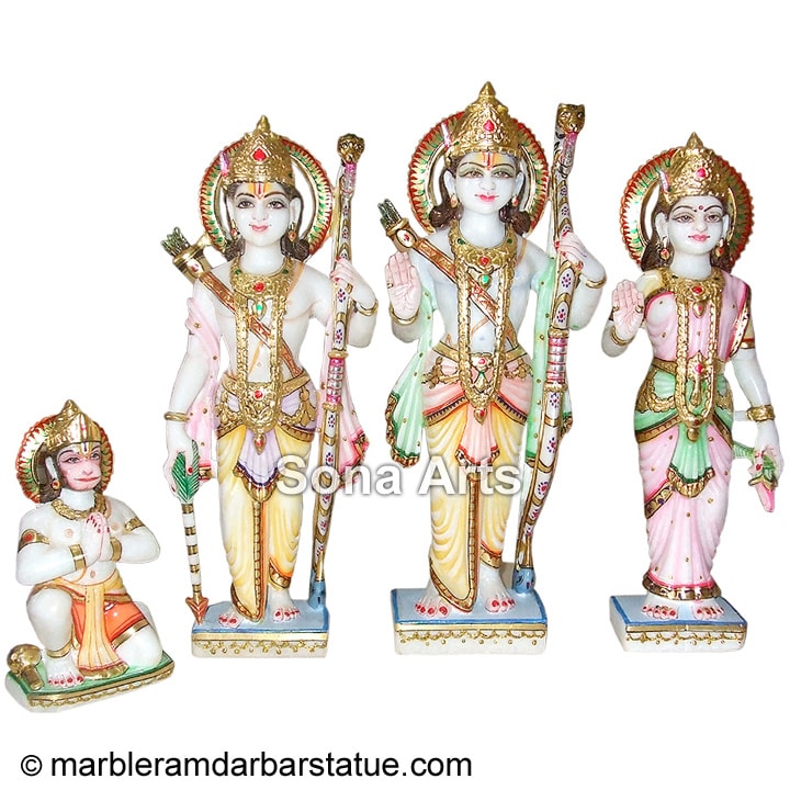 White Marble Ram Darbar God Statue