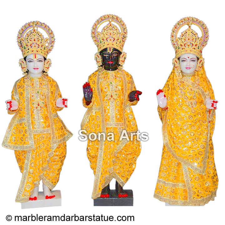 Buy Iskcon ram darbar marble statue