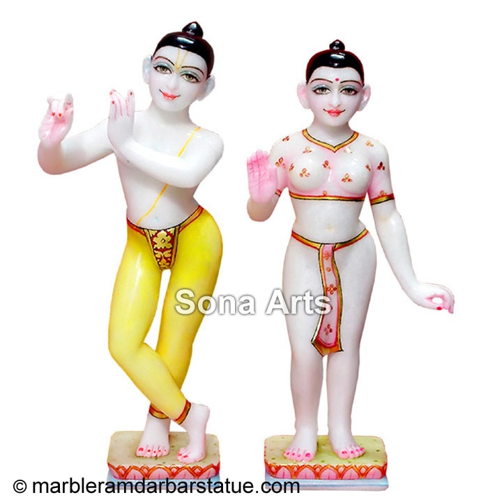 Marble Idols of Radha Krishna