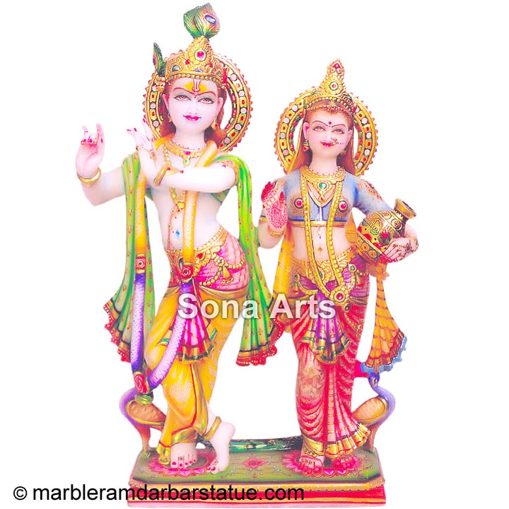 white Marble Radha krishna idol online purchase