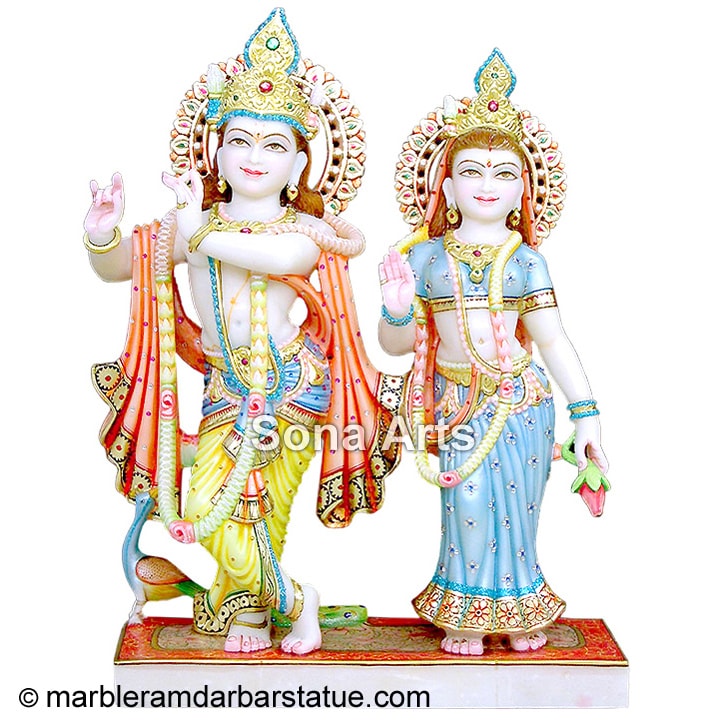 Marble radha krishna idol