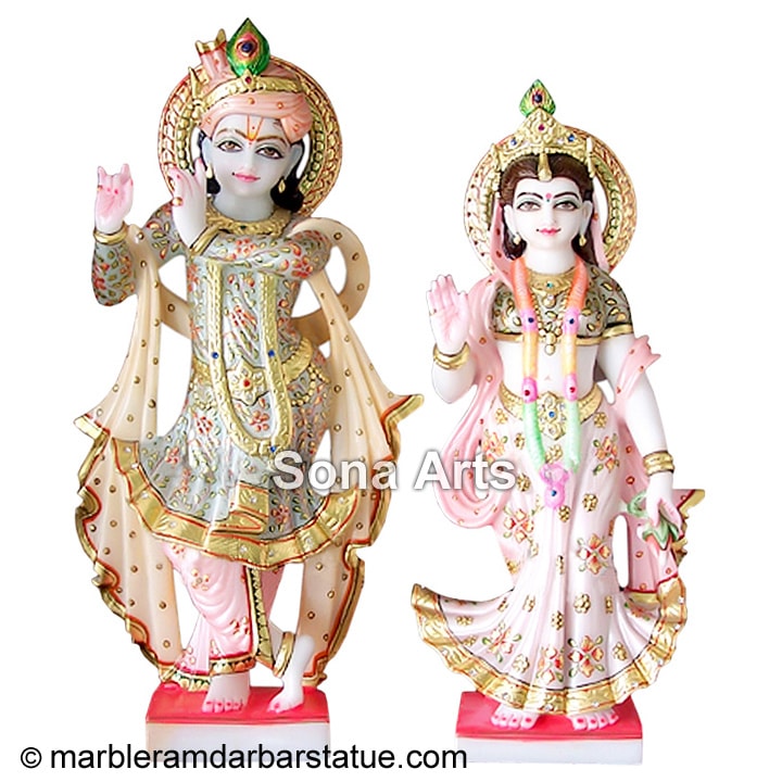 Marble Radha Krishna Moorti