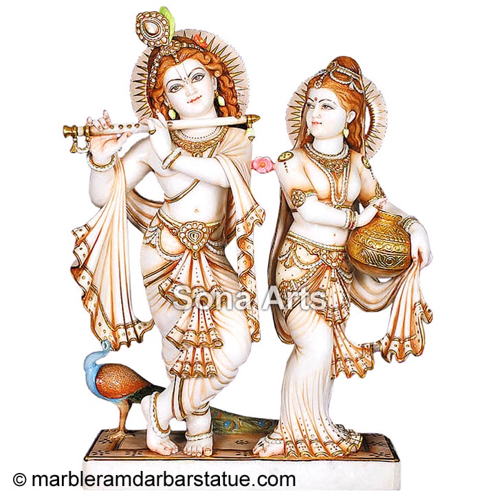 Radha Krishna Pair from Marble