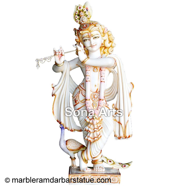 Marble Krishna Moorti
