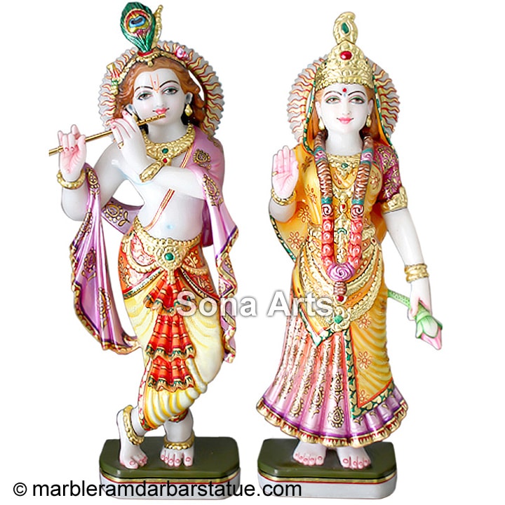 Marble Pair of Radha Krishna
