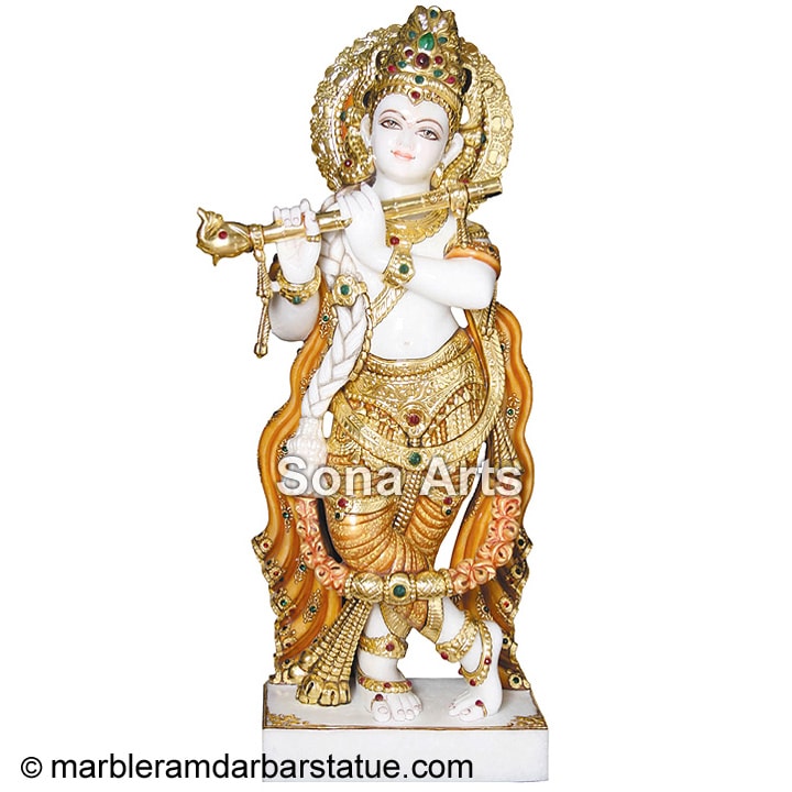 Marble Krishna Moorti