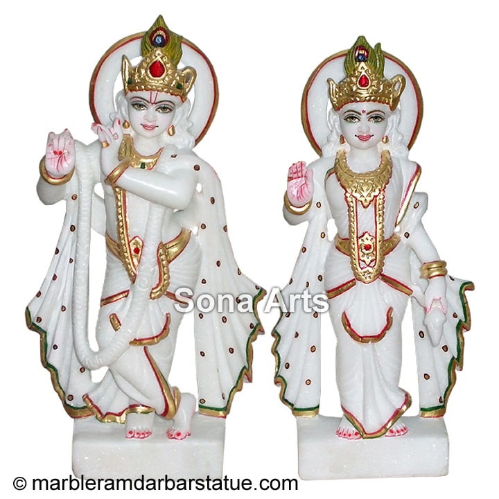 Marble Radha Krishna Statue