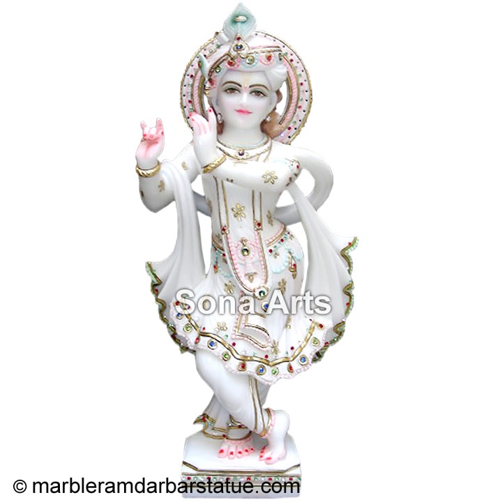 Beautiful Marble Krishna Statue