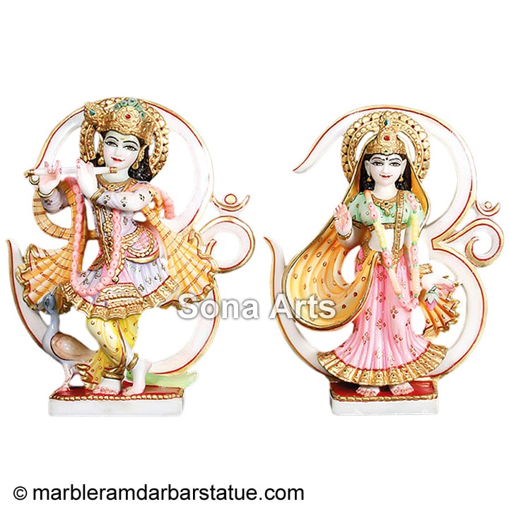 Marble Radha Krishna Statue