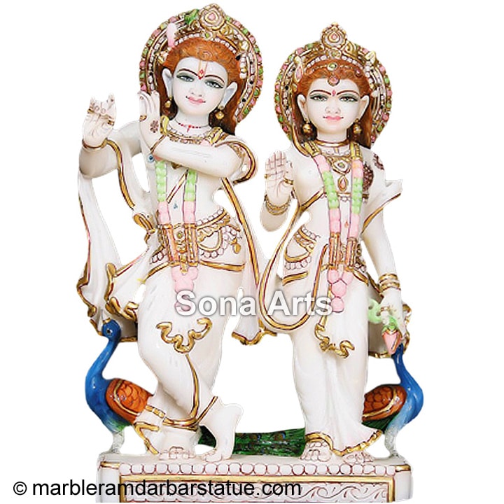 Marble Radha Krishna Murti