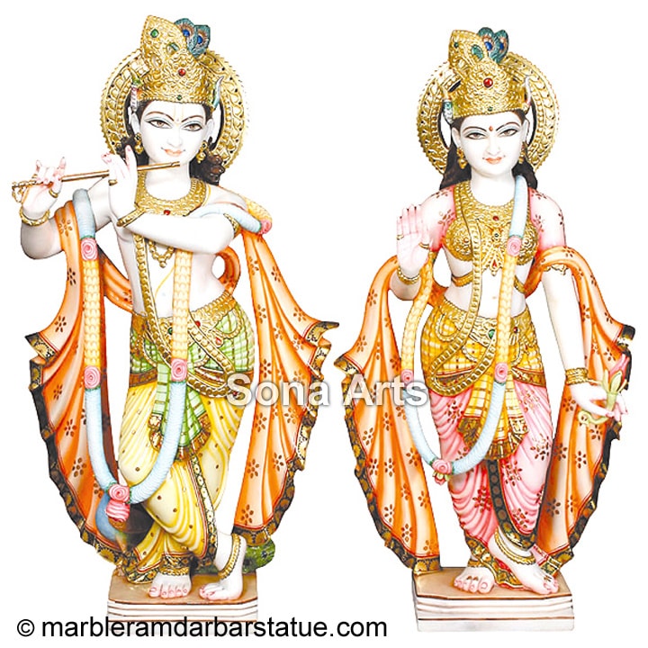Marble Radha Krishna Statue