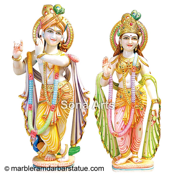 Marble Radha Krishna Deity